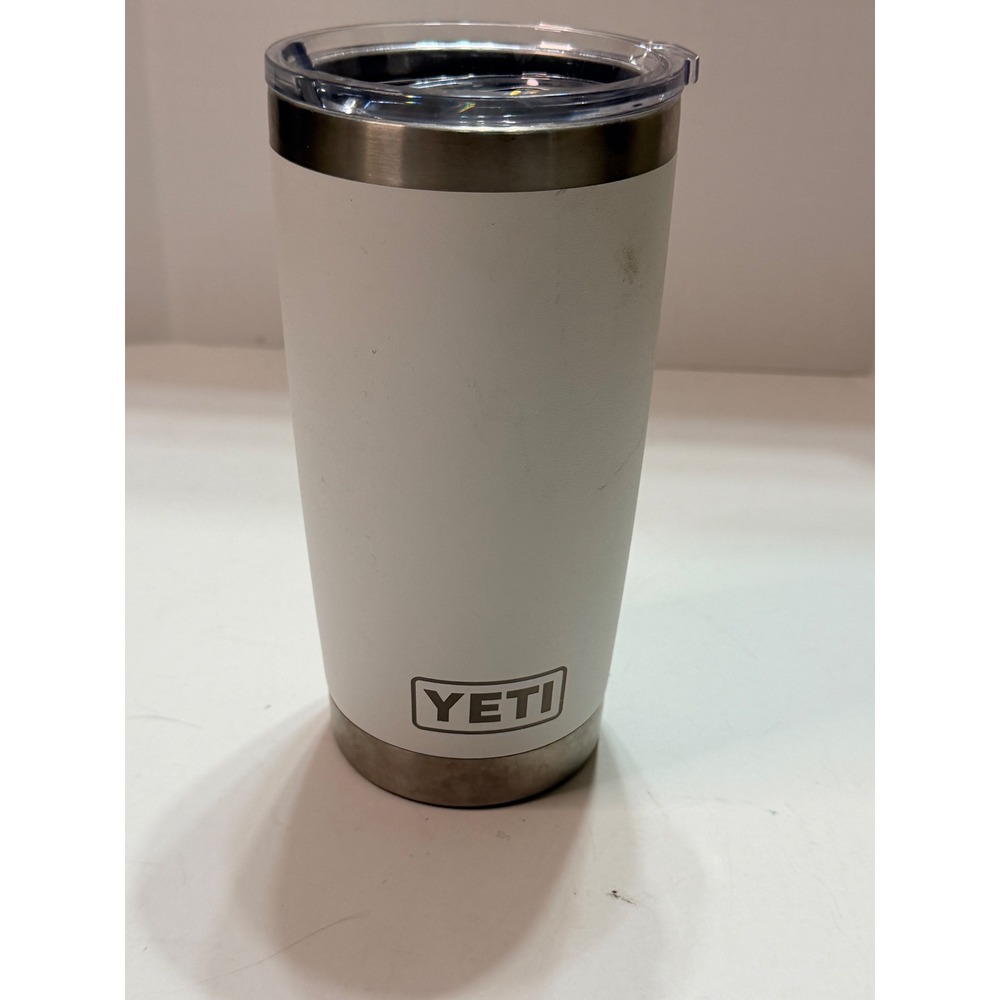Yeti Rambler 20 oz Tumbler White Stainless Steel Vacuum Insulated MagSlider Lid